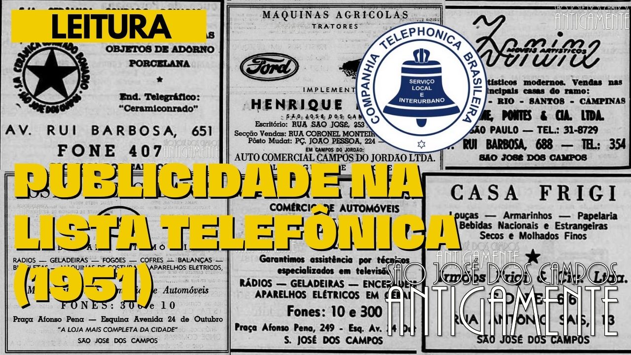 Publicidade na Lista Telefônica de 1951